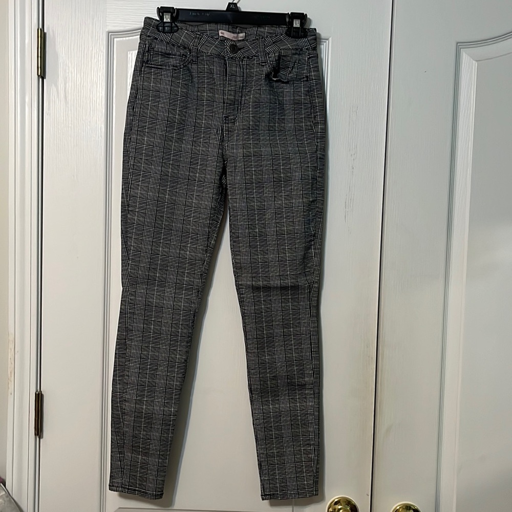 Plaid skinny pants